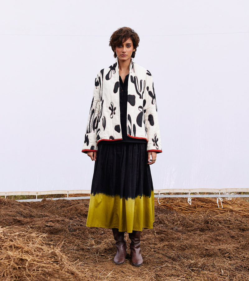 Midnight jacket cotton by Khara Kapas in white for women in Singapore
