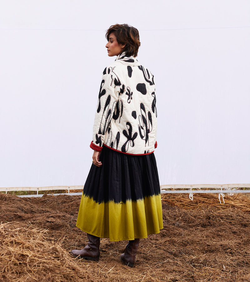 Midnight jacket cotton by Khara Kapas in white for women in Singapore