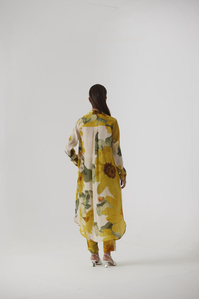 MIMOSA WRAP KURTA SET by Yam in yellow color for women in Singapore