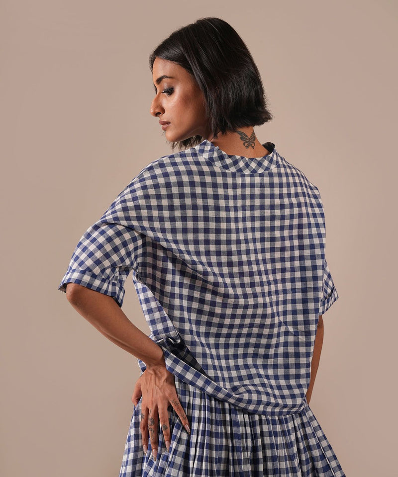 MOONLIT WAVE DRESS 100% cotton Buy MOONLIT WAVE DRESS from C&W | Dresses for Women by Indigo Dreams in blue color for women in Singapore