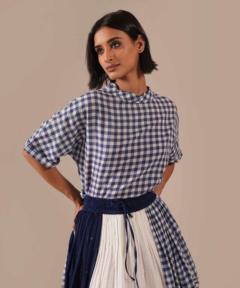 MOONLIT WAVE DRESS 100% cotton Buy MOONLIT WAVE DRESS from C&W | Dresses for Women by Indigo Dreams in blue color for women in Singapore
