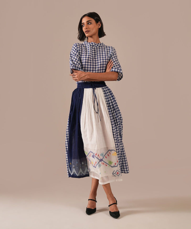 MOONLIT WAVE DRESS 100% cotton Buy MOONLIT WAVE DRESS from C&W | Dresses for Women by Indigo Dreams in blue color for women in Singapore