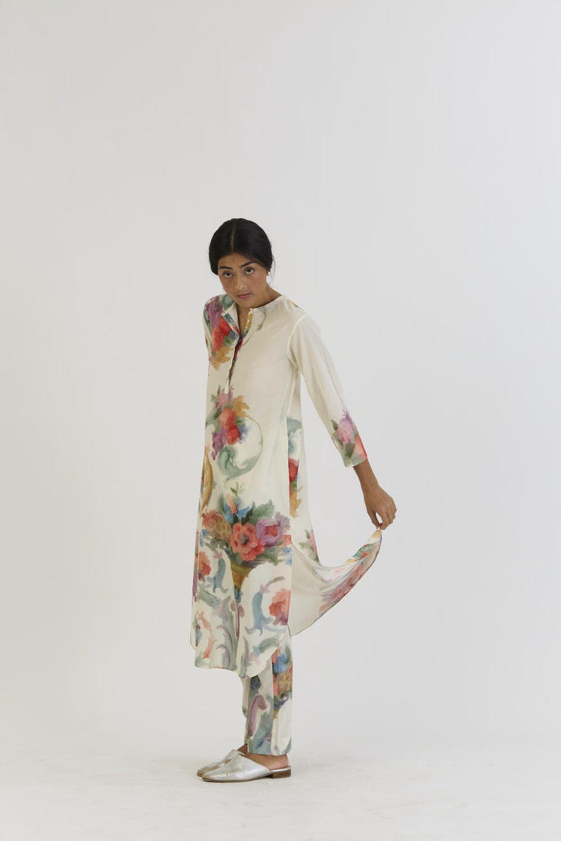 MORELLO LONG KURTA SET cotton by Yam for women in Singapore