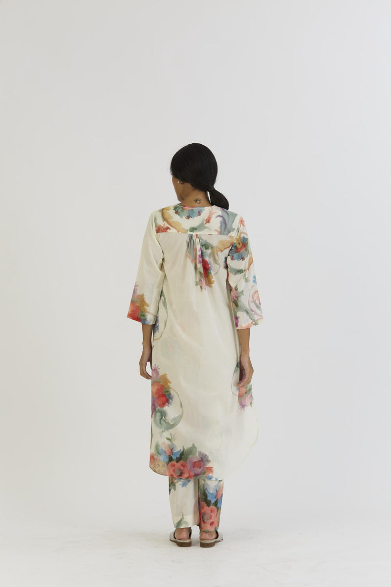 MORELLO LONG KURTA SET cotton by Yam for women in Singapore