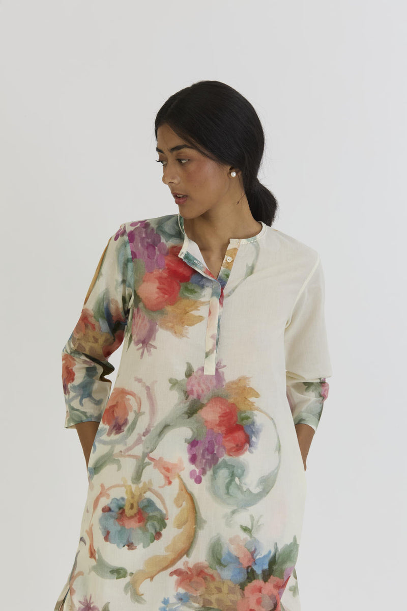 MORELLO LONG KURTA SET cotton by Yam for women in Singapore