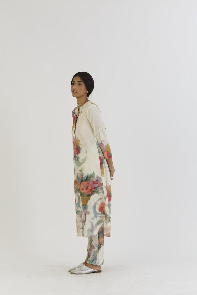 MORELLO LINEN KAFTAN KURTA SET linen by Yam for women in Singapore
