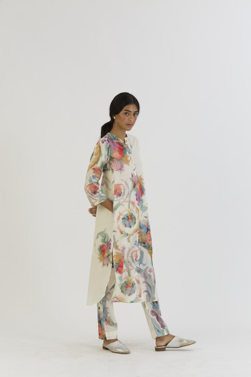 MORELLO LINEN KAFTAN KURTA SET linen by Yam for women in Singapore