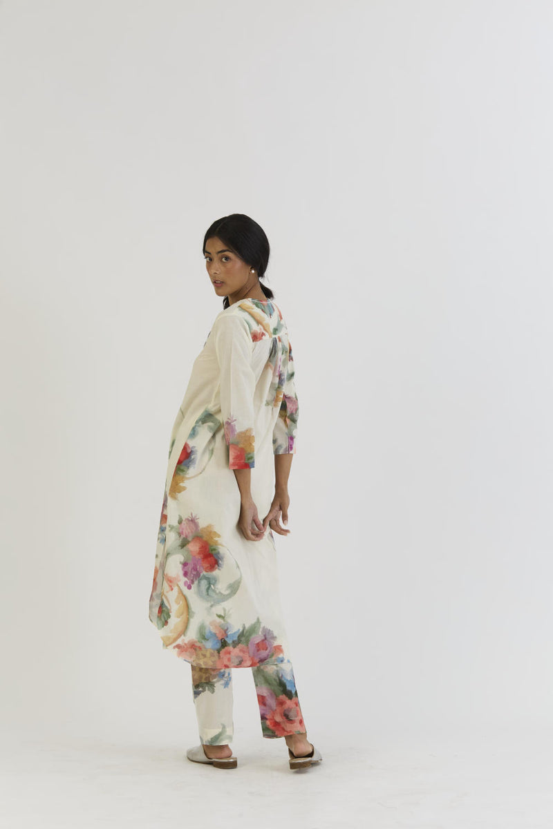 MORELLO LINEN KAFTAN KURTA SET linen by Yam for women in Singapore