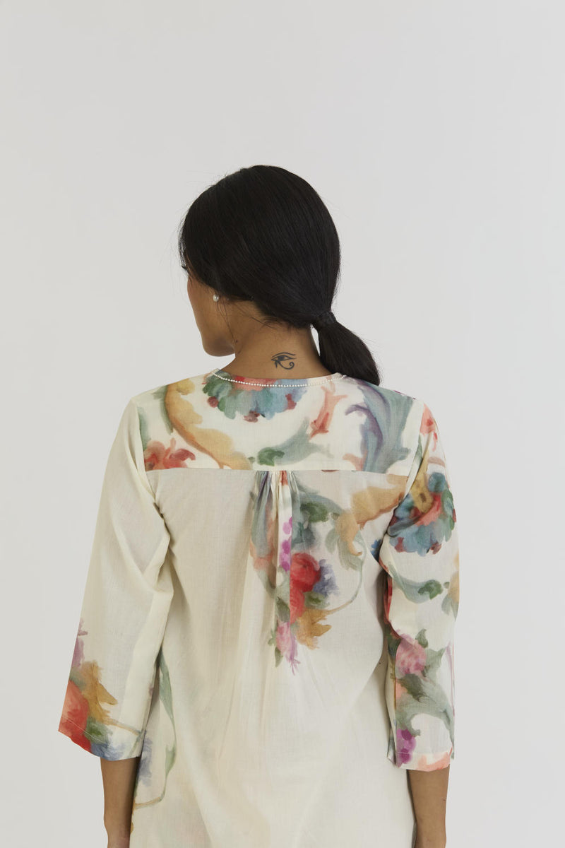 MORELLO LINEN KAFTAN KURTA SET linen by Yam for women in Singapore