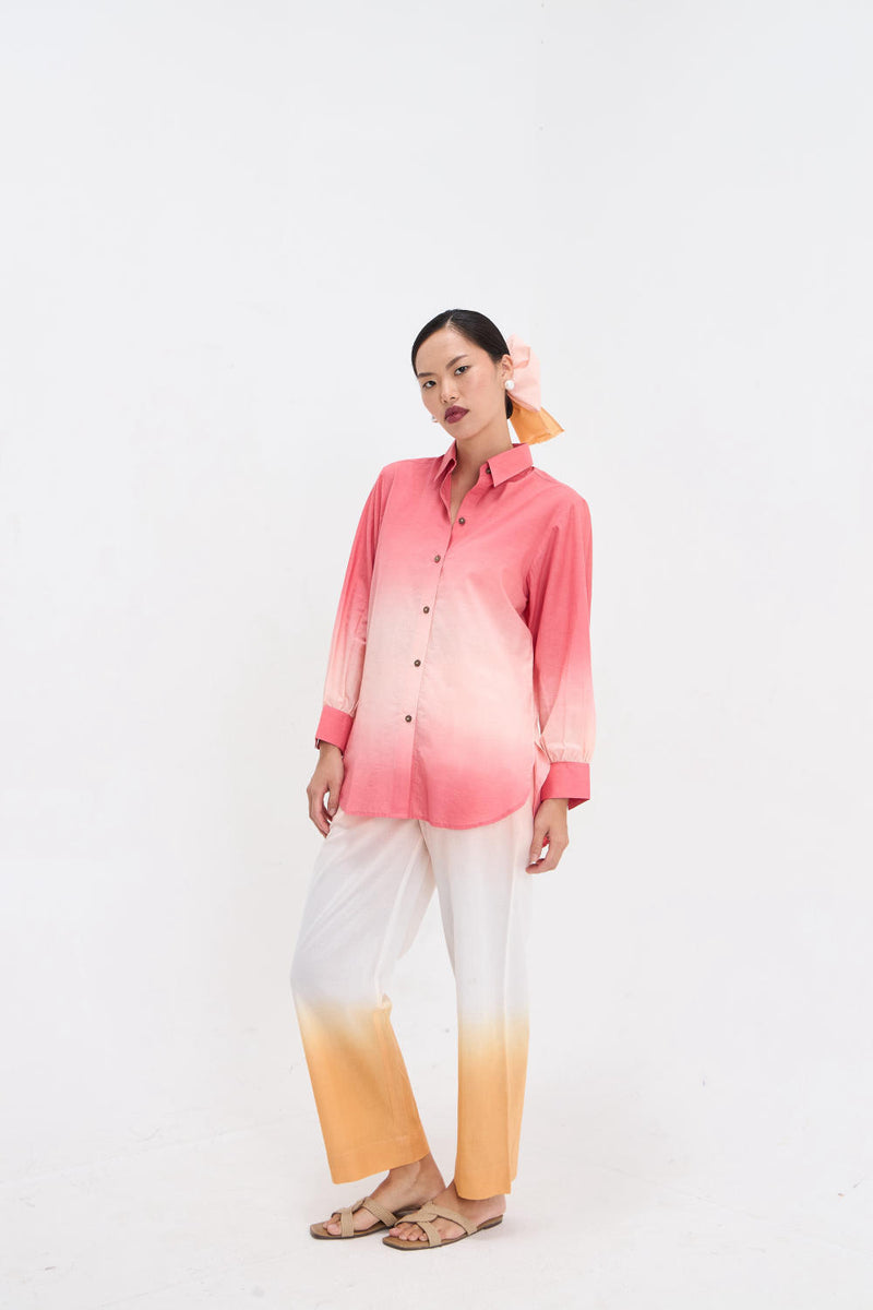OMBRE SHIRT SET cotton by Aavidi for women in Singapore