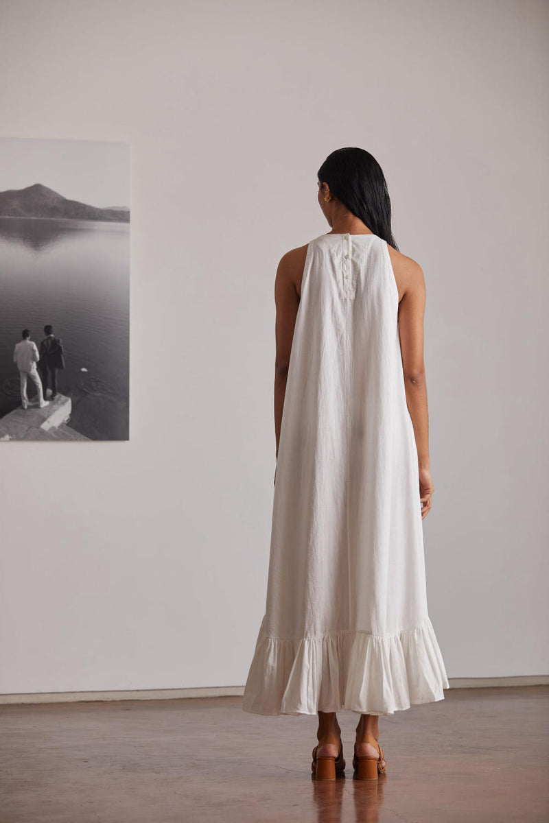 Neal Milk Dress cotton by The Summer House in white color for women in Singapore