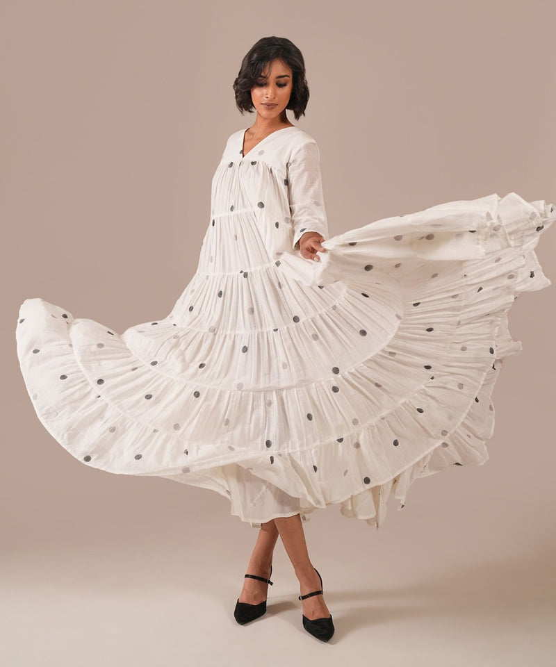 OCEAN DRAPE DRESS 100% cotton Buy OCEAN DRAPE DRESS from C&W | Dresses for Women by Indigo Dreams in white color for women in Singapore
