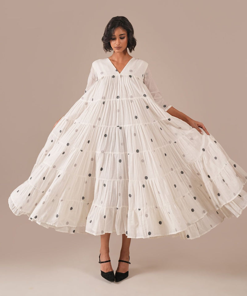 OCEAN DRAPE DRESS 100% cotton Buy OCEAN DRAPE DRESS from C&W | Dresses for Women by Indigo Dreams in white color for women in Singapore