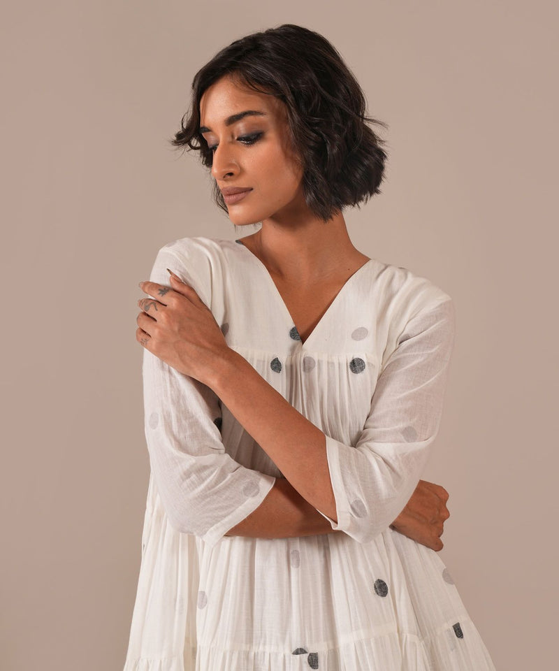 OCEAN DRAPE DRESS 100% cotton Buy OCEAN DRAPE DRESS from C&W | Dresses for Women by Indigo Dreams in white color for women in Singapore