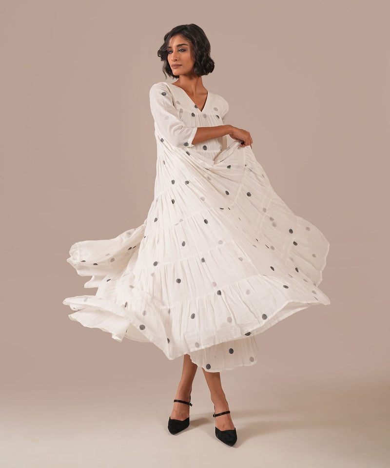 OCEAN DRAPE DRESS 100% cotton Buy OCEAN DRAPE DRESS from C&W | Dresses for Women by Indigo Dreams in white color for women in Singapore