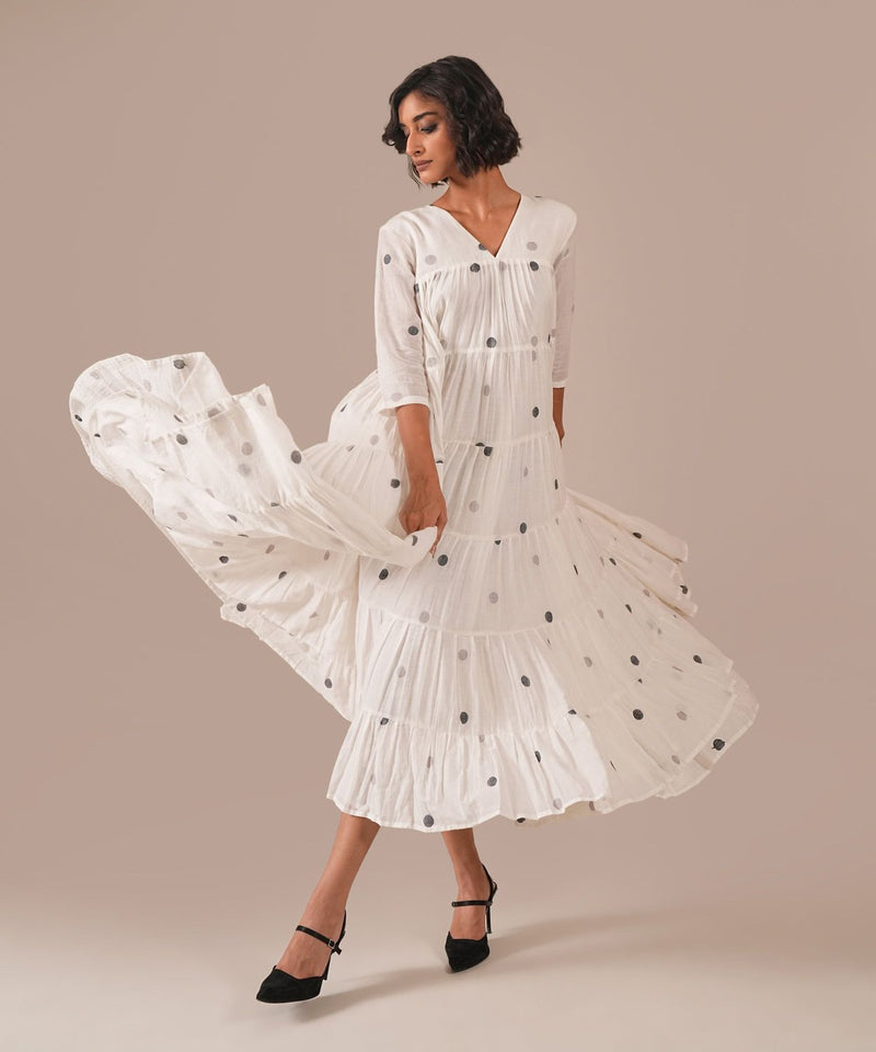OCEAN DRAPE DRESS 100% cotton Buy OCEAN DRAPE DRESS from C&W | Dresses for Women by Indigo Dreams in white color for women in Singapore
