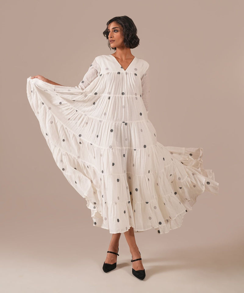 OCEAN DRAPE DRESS 100% cotton Buy OCEAN DRAPE DRESS from C&W | Dresses for Women by Indigo Dreams in white color for women in Singapore