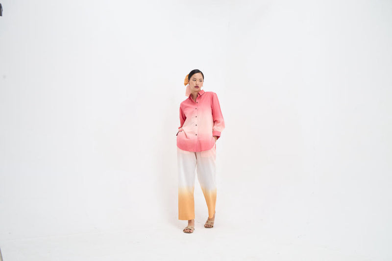 OMBRE SHIRT SET cotton by Aavidi for women in Singapore