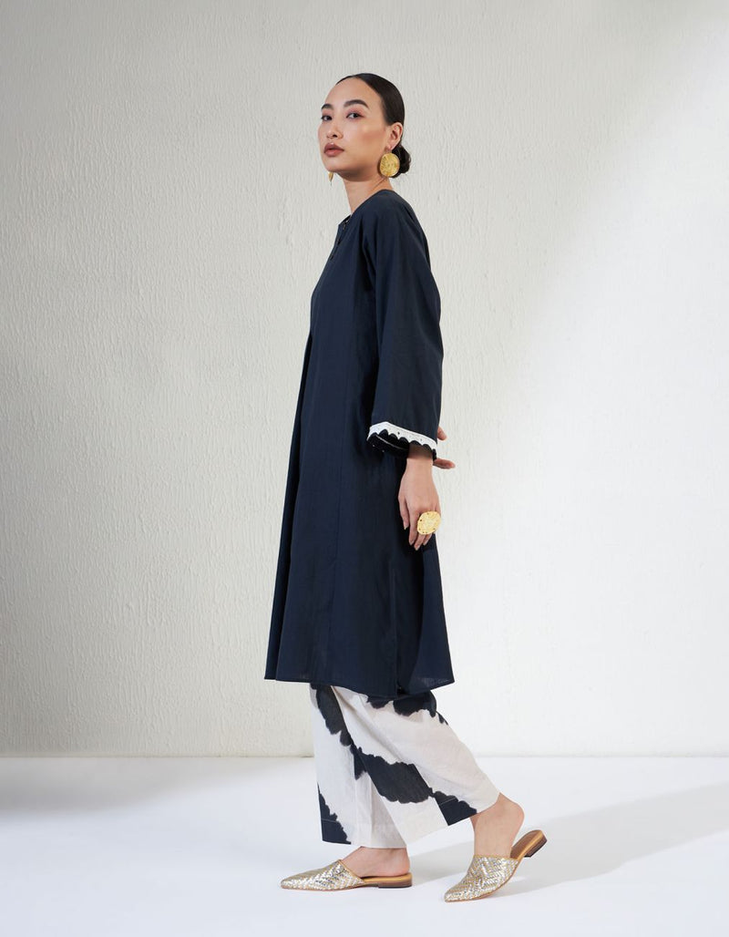 Zoya Set cotton Light Kurta Sets by Aavidi in black color for women in Singapore