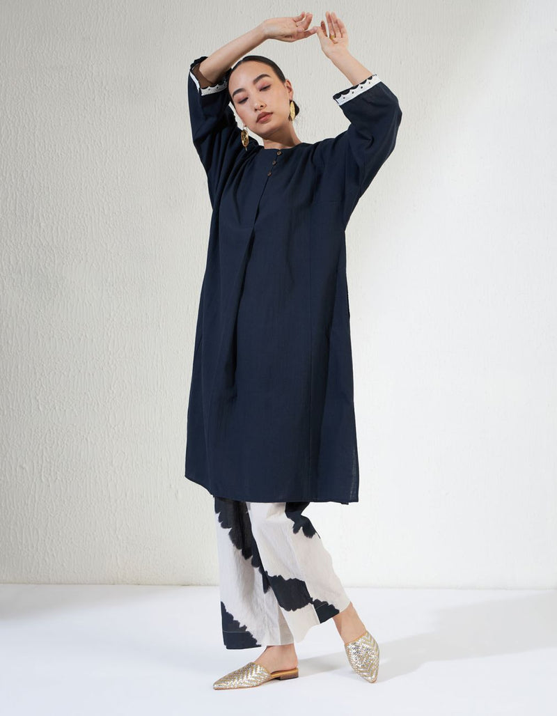 Zoya Set cotton Light Kurta Sets by Aavidi in black color for women in Singapore