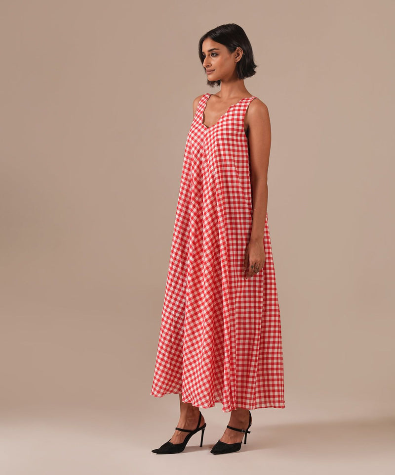 PEACH BLOSSOM DRESS 100% cotton Buy PEACH BLOSSOM DRESS from C&W | Dresses for Women by Indigo Dreams in red color for women in Singapore