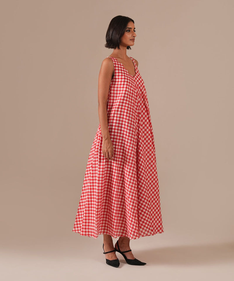PEACH BLOSSOM DRESS 100% cotton Buy PEACH BLOSSOM DRESS from C&W | Dresses for Women by Indigo Dreams in red color for women in Singapore