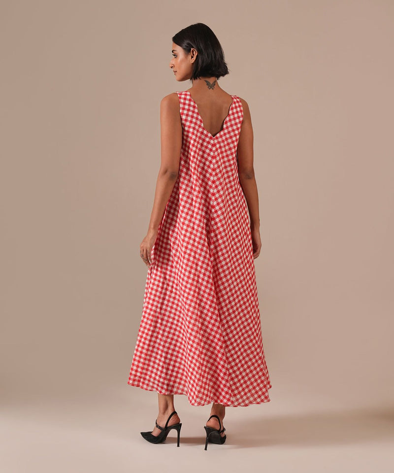 PEACH BLOSSOM DRESS 100% cotton Buy PEACH BLOSSOM DRESS from C&W | Dresses for Women by Indigo Dreams in red color for women in Singapore