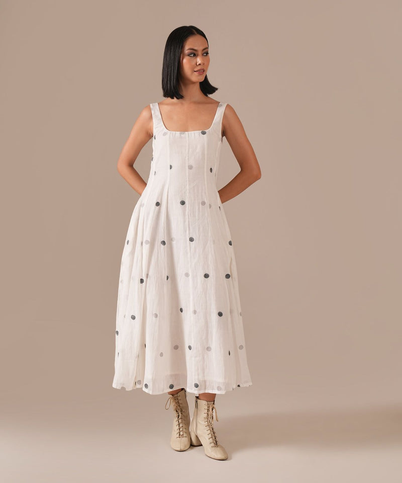 PEARL SPARK DRESS 100% cotton Buy PEARL SPARK DRESS from C&W | Dresses for Women by Indigo Dreams in white color for women in Singapore