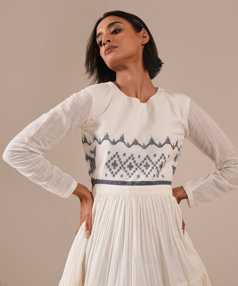 PEARL WHISPER DRESS 100% cotton Buy PEARL WHISPER DRESS from C&W | Dresses for Women by Indigo Dreams in white color for women in Singapore