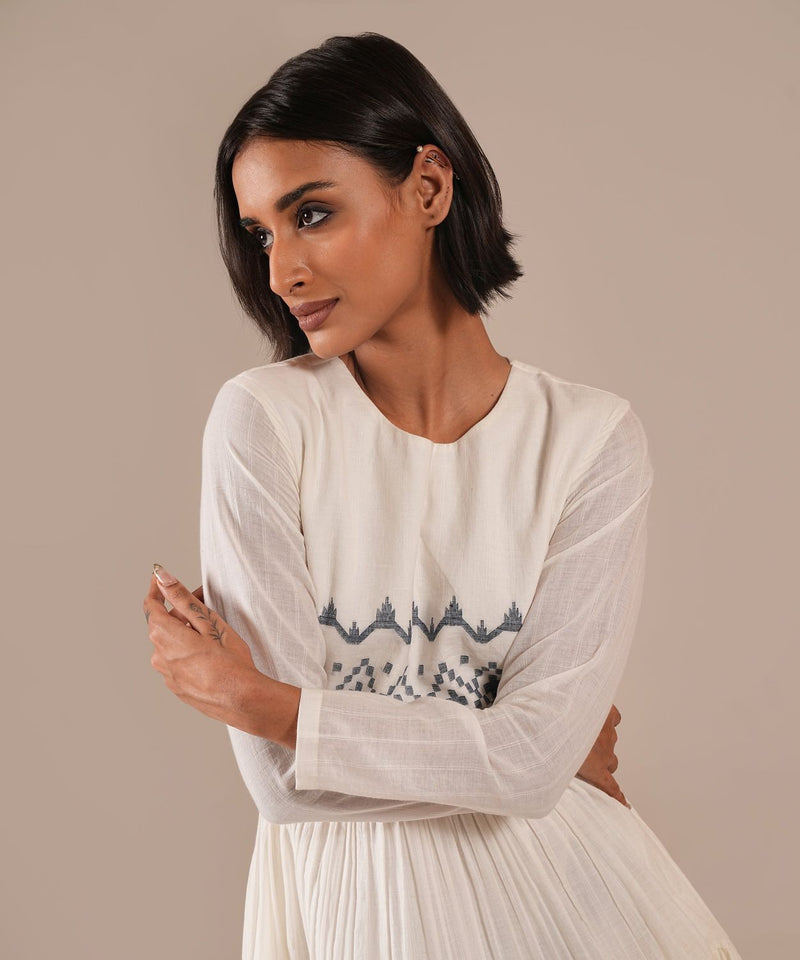 PEARL WHISPER DRESS 100% cotton Buy PEARL WHISPER DRESS from C&W | Dresses for Women by Indigo Dreams in white color for women in Singapore