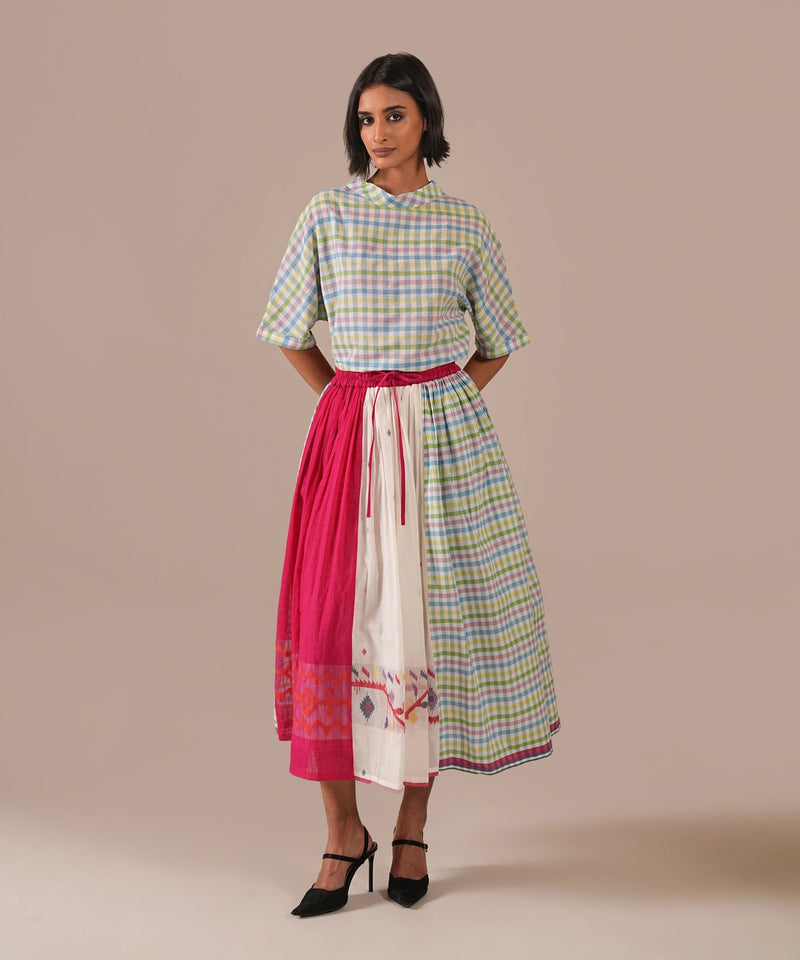 PETAL MIST DRESS 100% cotton Buy PETAL MIST DRESS from C&W | Dresses for Women by Indigo Dreams in green color for women in Singapore