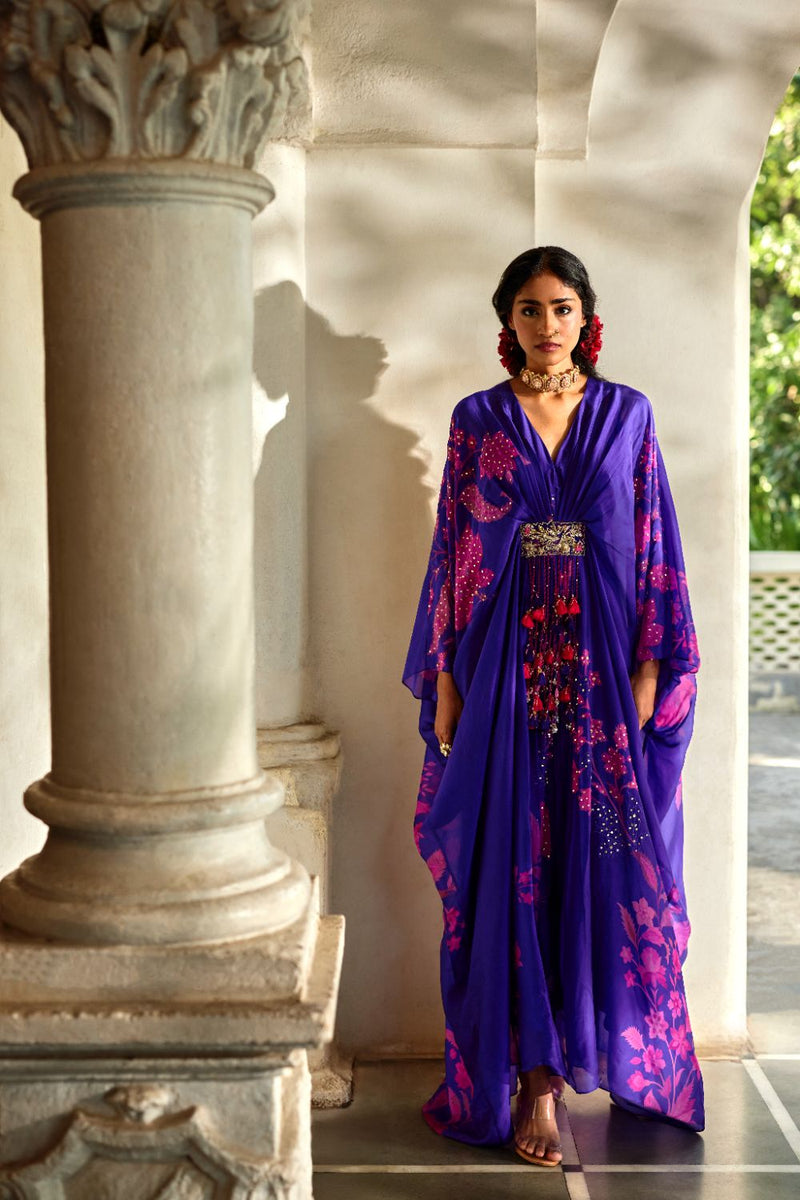 PH-2835 Ena Kaftan organza by Paulmi & Harsh for women in Singapore