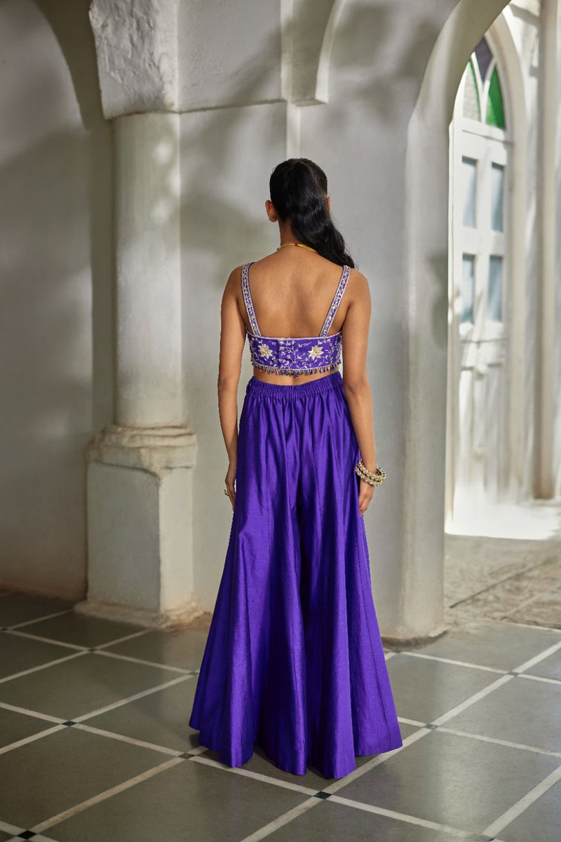 PH-3100 Zilu Cape Palazzo Set organza by Paulmi & Harsh for women in Singapore