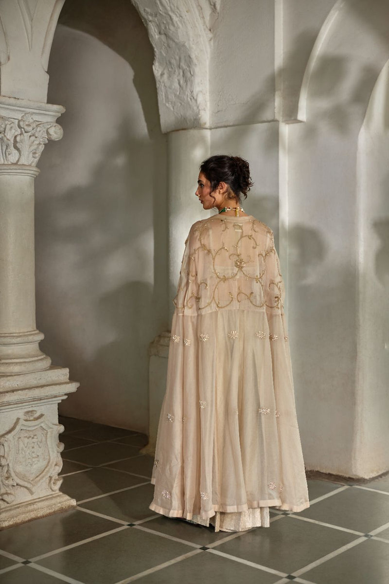 PH-3104 Aira Cape Palazzo Set organza by Paulmi & Harsh for women in Singapore