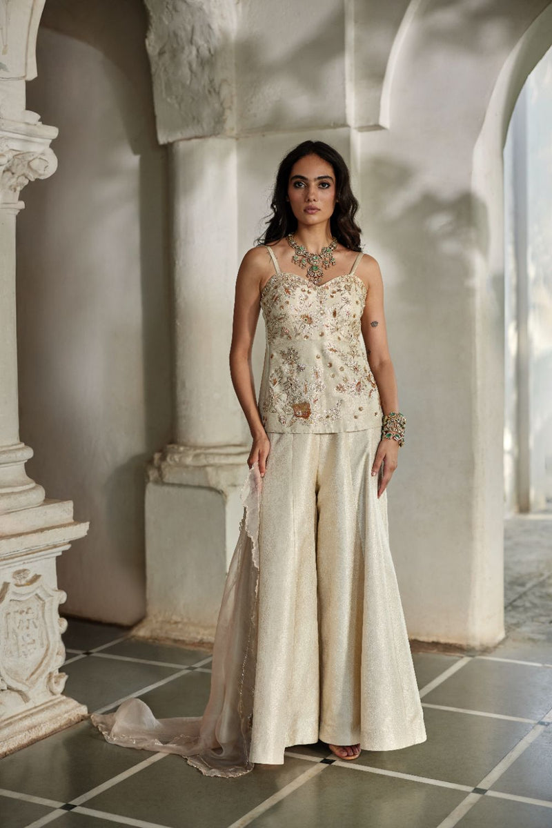 PH-3113 [H] Niri Kurti Set by Paulmi & Harsh in ivory color for women in Singapore