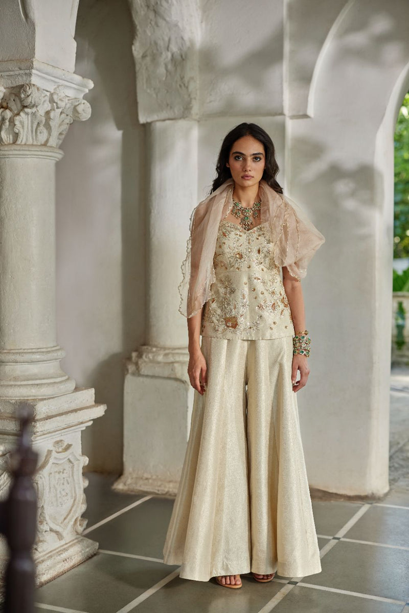 PH-3113 [H] Niri Kurti Set by Paulmi & Harsh in ivory color for women in Singapore