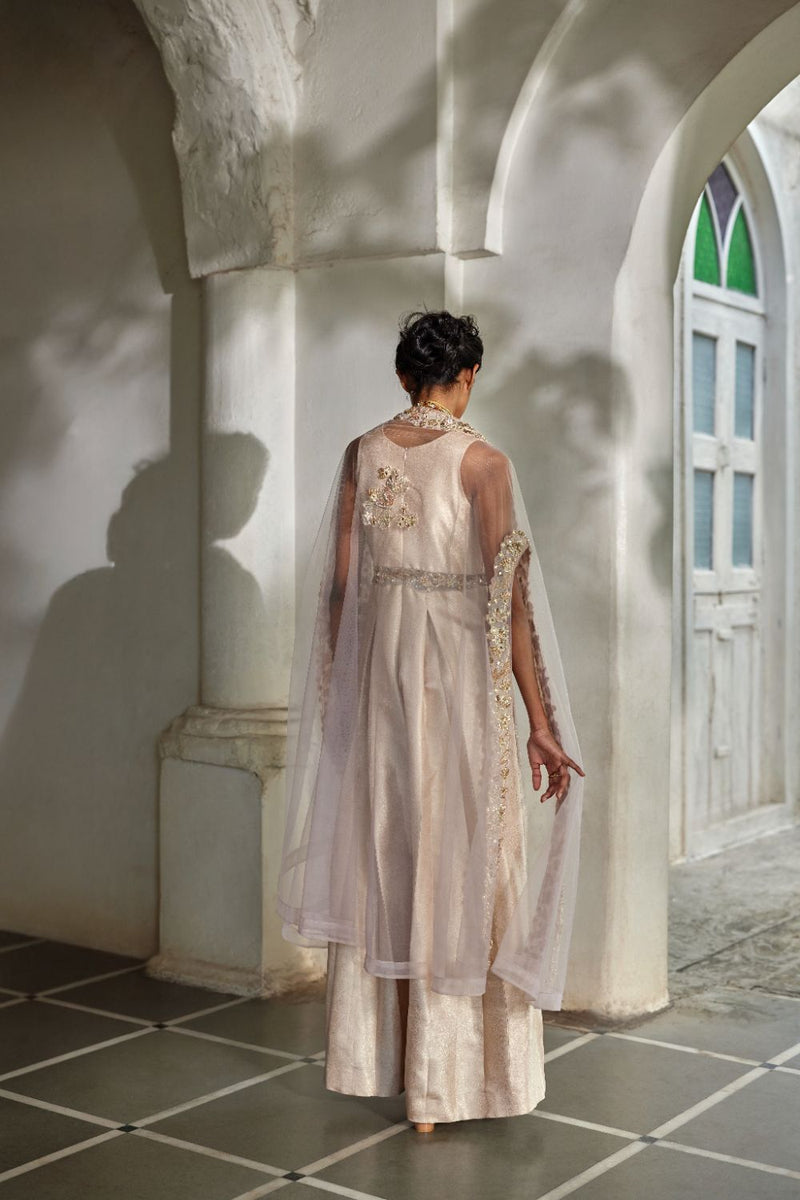 PH-3119 Sera Cape Jumpsuit Set by Paulmi & Harsh for women in Singapore