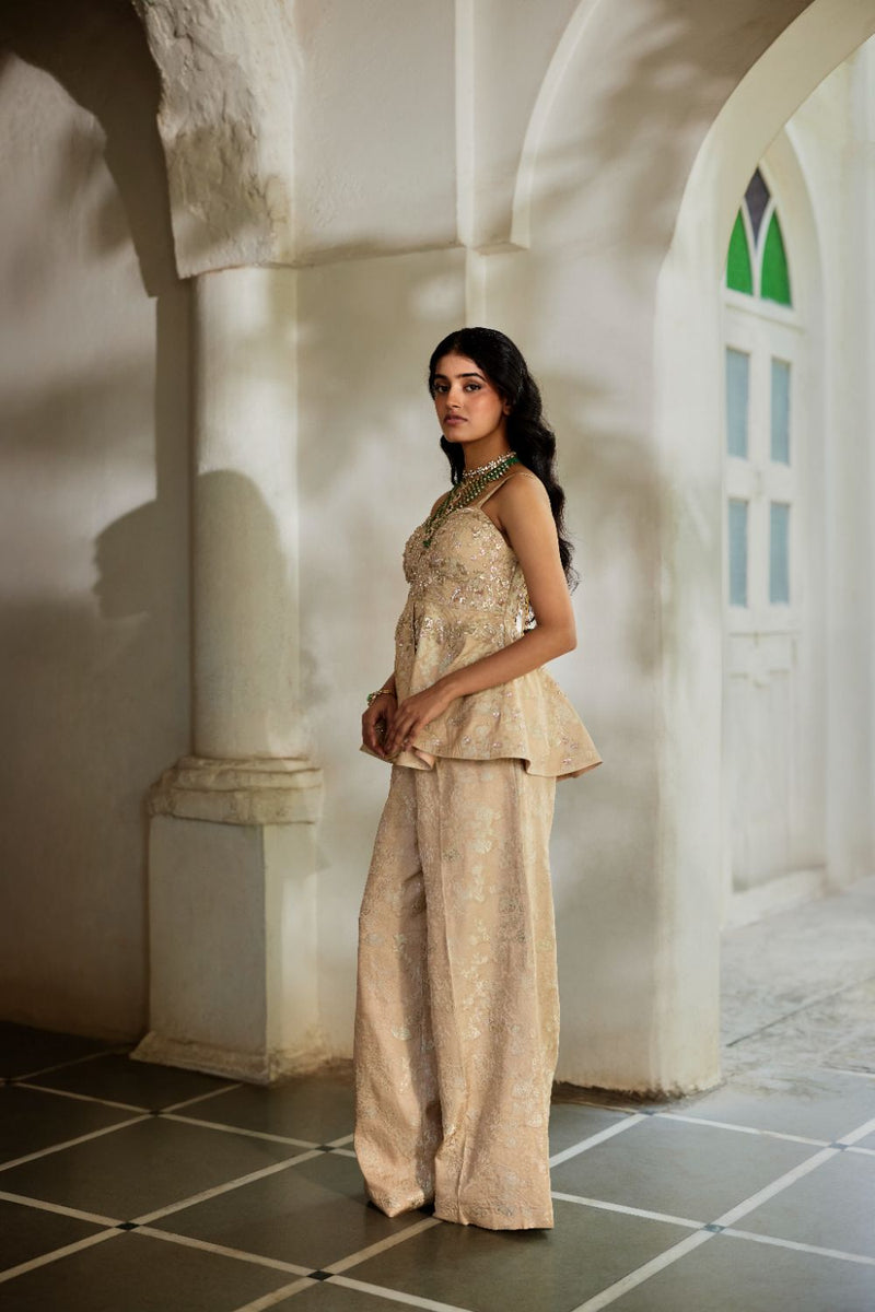 PH-3123 Nara Peplum Set by Paulmi & Harsh for women in Singapore