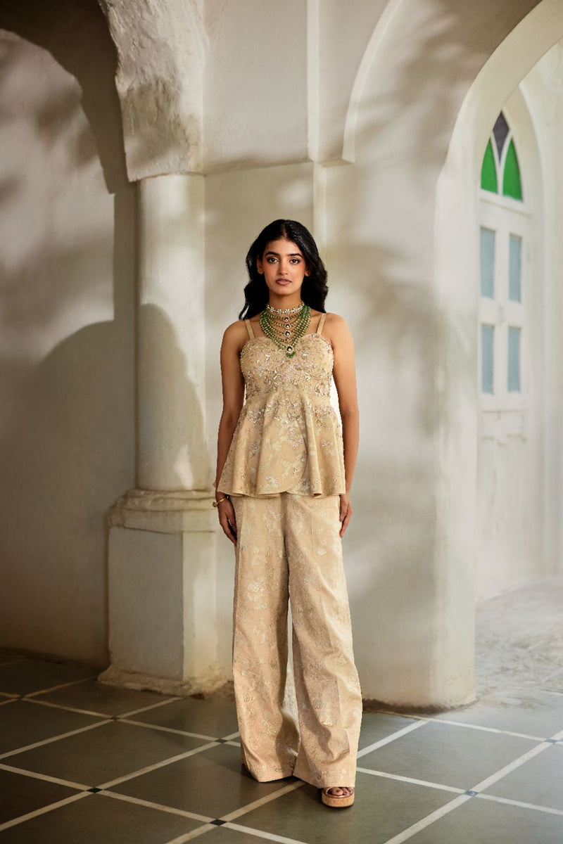 PH-3123 Nara Peplum Set by Paulmi & Harsh for women in Singapore