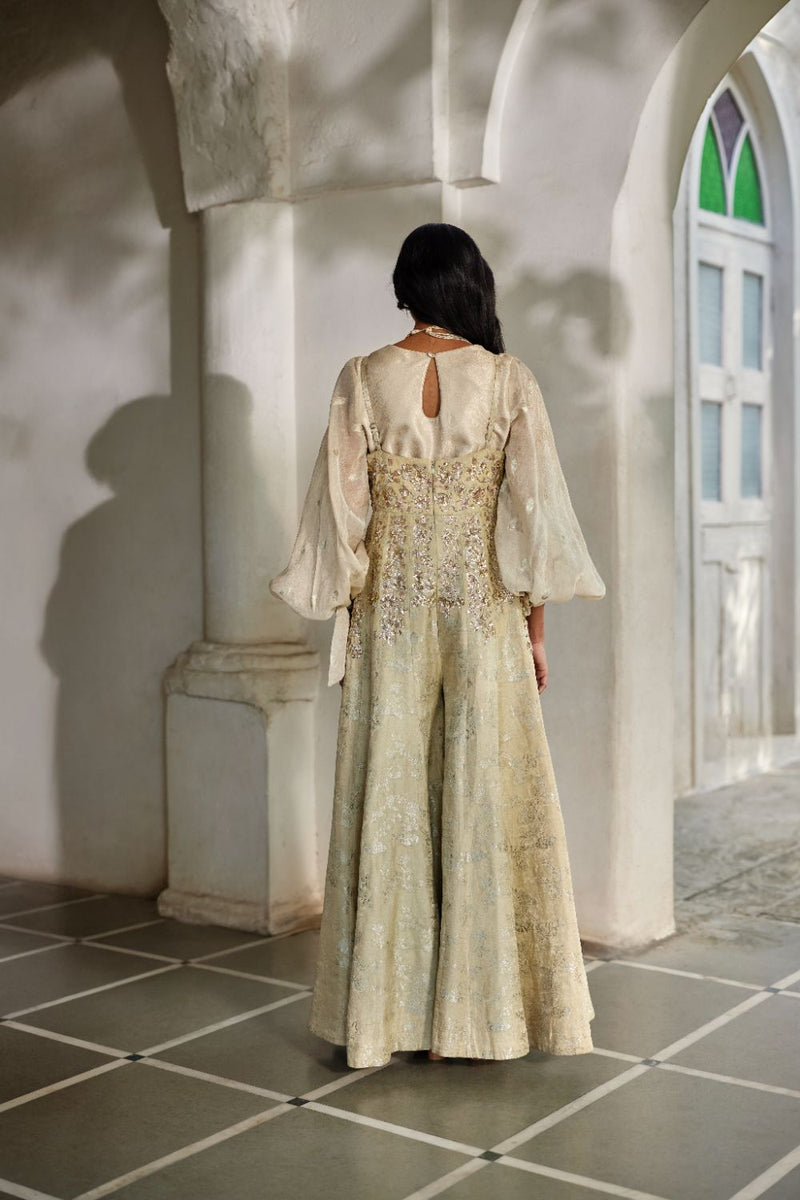 PH-3124 Reni Jumpsuit by Paulmi & Harsh in green color for women in Singapore