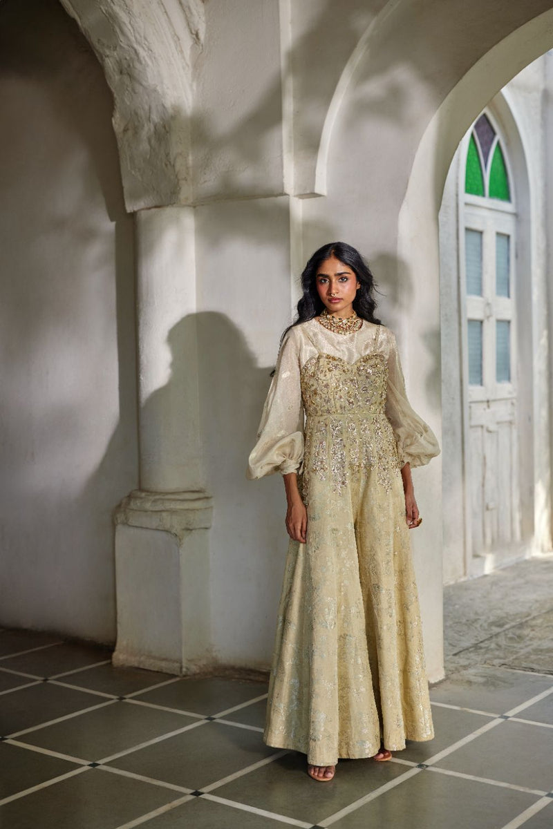 PH-3124 Reni Jumpsuit by Paulmi & Harsh in green color for women in Singapore