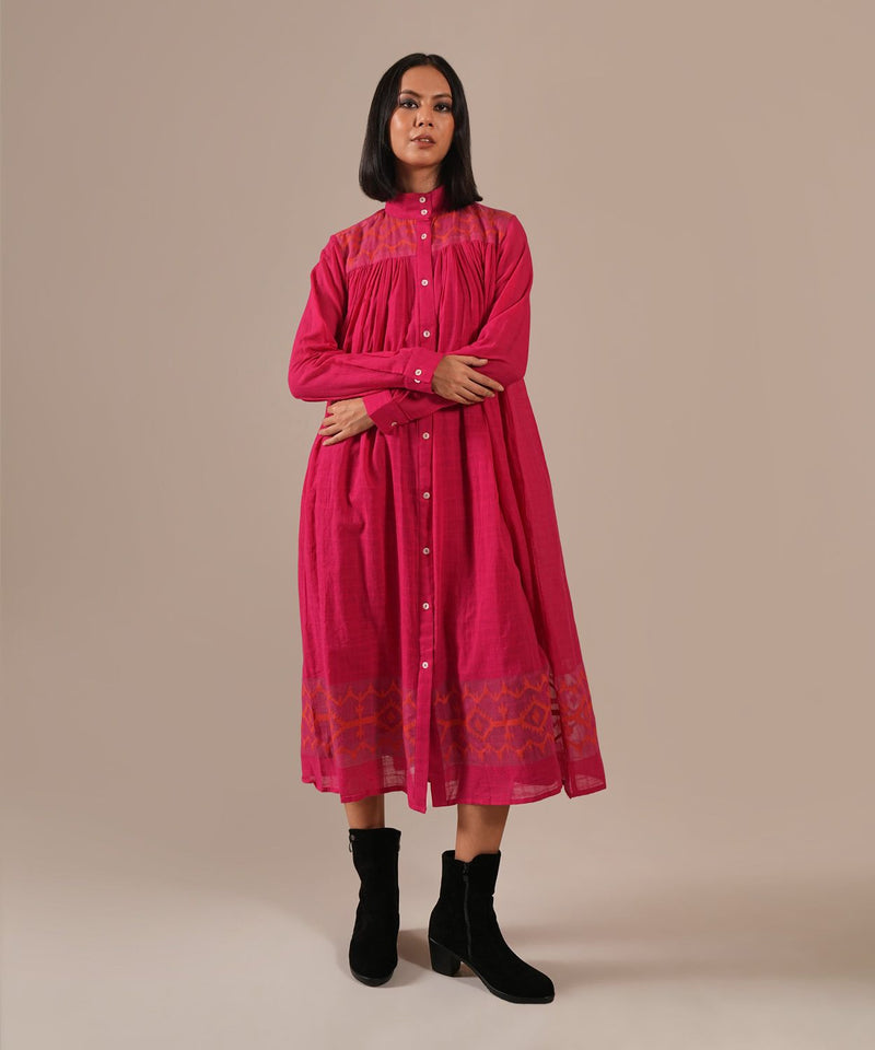 PINK DUSK DRESS 100% cotton Buy PINK DUSK DRESS from C&W | Dresses for Women by Indigo Dreams in pink color for women in Singapore