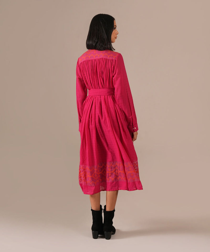 PINK DUSK DRESS 100% cotton Buy PINK DUSK DRESS from C&W | Dresses for Women by Indigo Dreams in pink color for women in Singapore