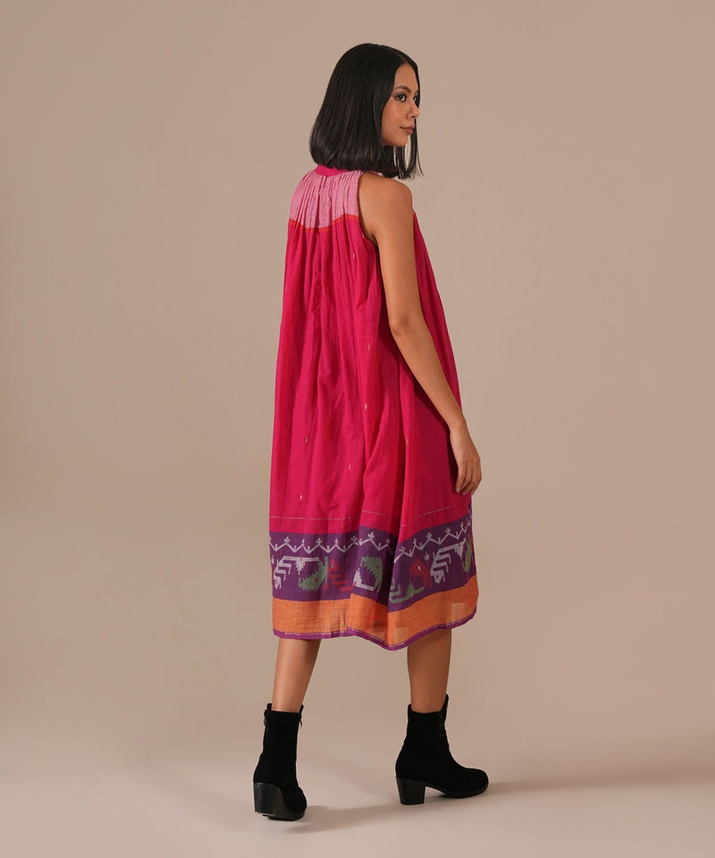 PINK EMBER DRESS 100% cotton Buy PINK EMBER DRESS from C&W | Dresses for Women by Indigo Dreams in pink color for women in Singapore