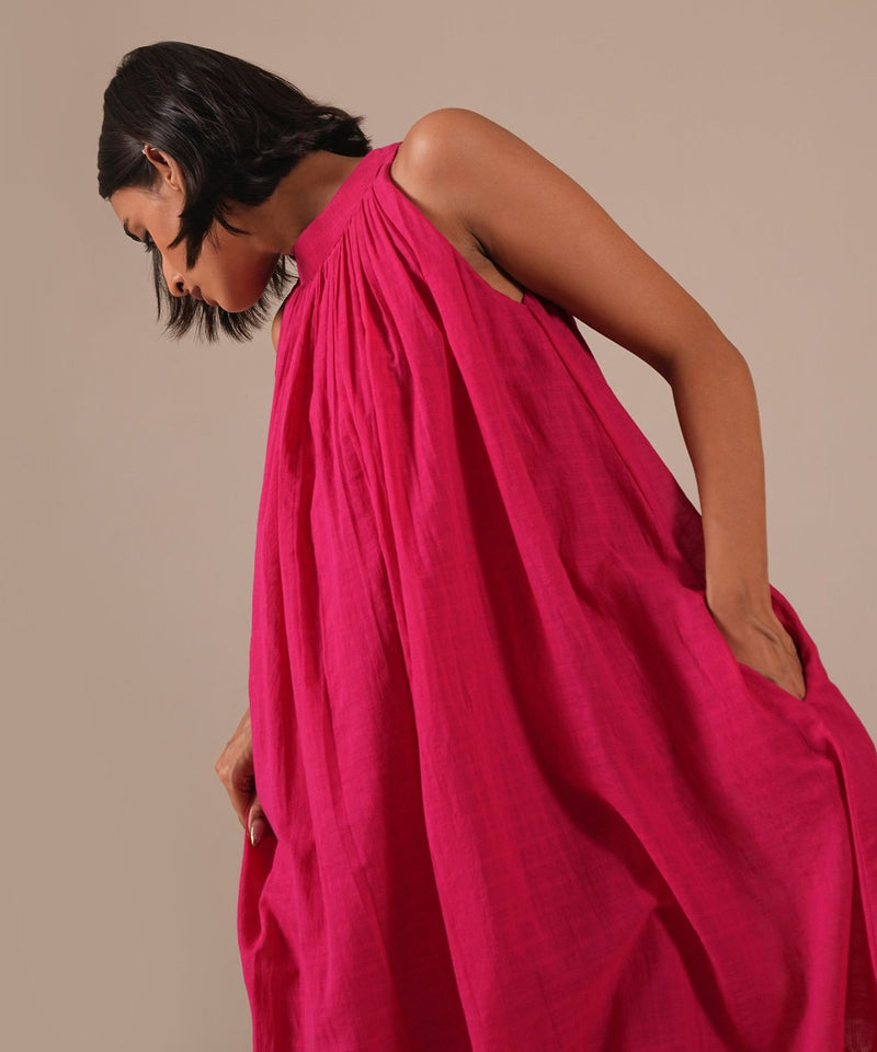 PINK FROST DRESS 100% cotton Buy PINK FROST DRESS from C&W | Dresses for Women by Indigo Dreams in pink color for women in Singapore