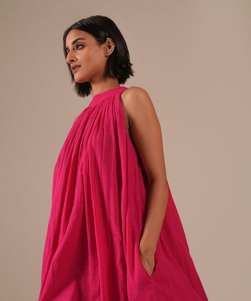 PINK FROST DRESS 100% cotton Buy PINK FROST DRESS from C&W | Dresses for Women by Indigo Dreams in pink color for women in Singapore