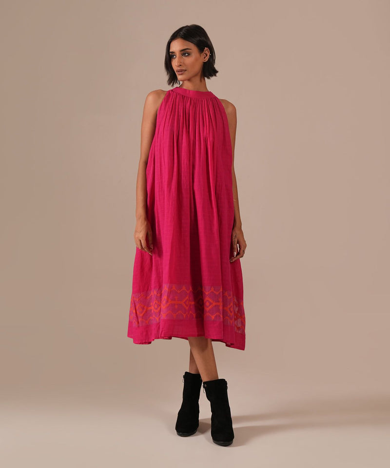 PINK FROST DRESS 100% cotton Buy PINK FROST DRESS from C&W | Dresses for Women by Indigo Dreams in pink color for women in Singapore