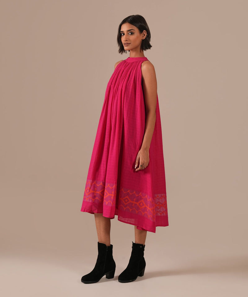 PINK FROST DRESS 100% cotton Buy PINK FROST DRESS from C&W | Dresses for Women by Indigo Dreams in pink color for women in Singapore