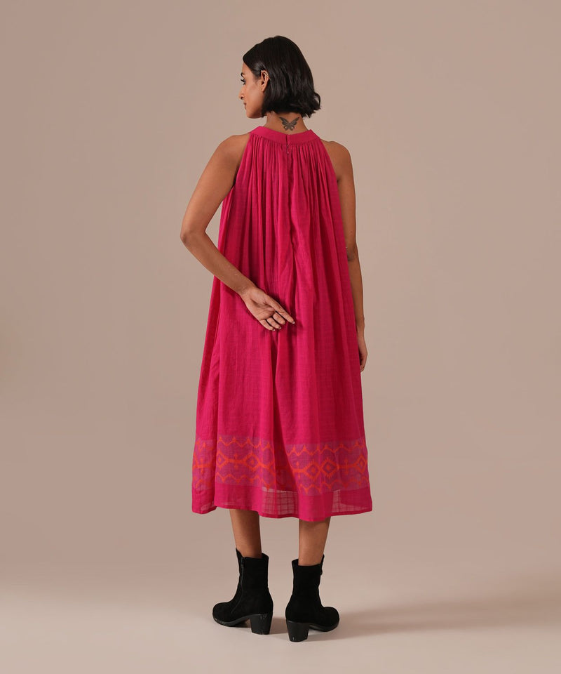 PINK FROST DRESS 100% cotton Buy PINK FROST DRESS from C&W | Dresses for Women by Indigo Dreams in pink color for women in Singapore