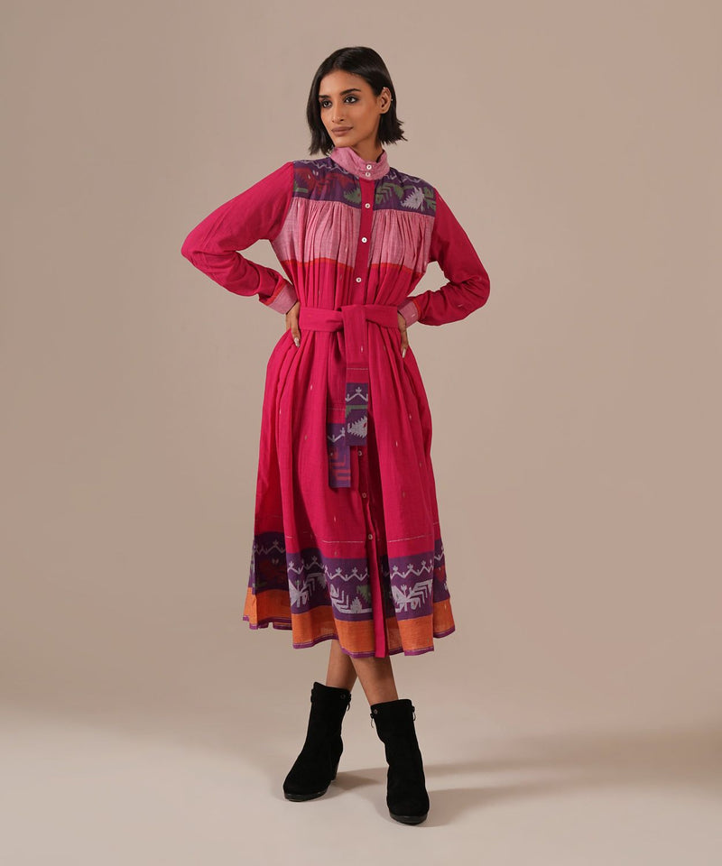 PINK HORIZON DRESS 100% cotton Buy PINK HORIZON DRESS from C&W | Dresses for Women by Indigo Dreams in pink color for women in Singapore